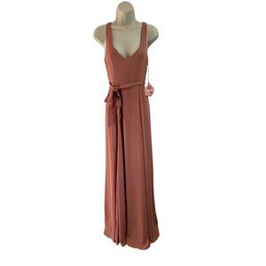 NWT Show Me Your Mumu Dress Jen Maxi Size XS Bridesmaid Formal Pink Chiffon